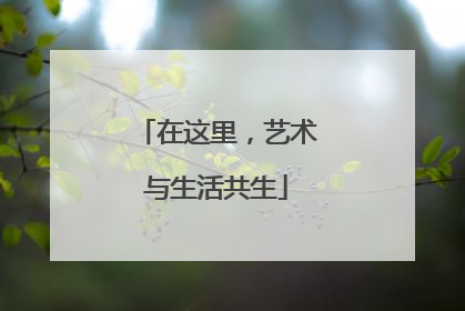 在这里，艺术与生活共生