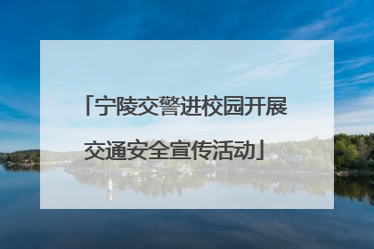 宁陵交警进校园开展交通安全宣传活动