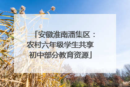 安徽淮南潘集区：农村六年级学生共享初中部分教育资源