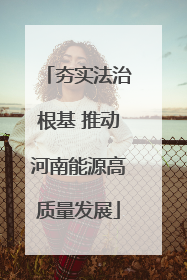 夯实法治根基 推动河南能源高质量发展