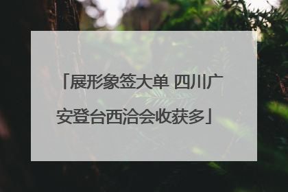 展形象签大单 四川广安登台西洽会收获多