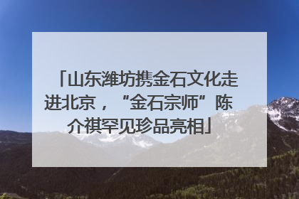 山东潍坊携金石文化走进北京，“金石宗师”陈介祺罕见珍品亮相