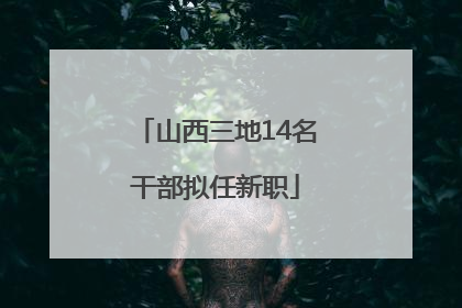 山西三地14名干部拟任新职