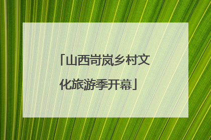 山西岢岚乡村文化旅游季开幕