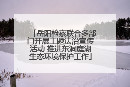 岳阳检察联合多部门开展主题法治宣传活动 推进东洞庭湖生态环境保护工作