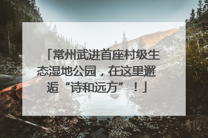 常州武进首座村级生态湿地公园，在这里邂逅“诗和远方”！
