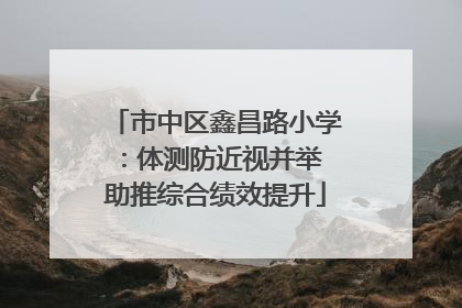 市中区鑫昌路小学：体测防近视并举 助推综合绩效提升