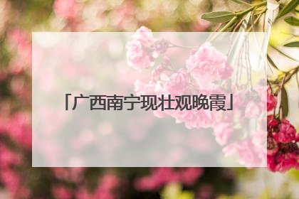 广西南宁现壮观晚霞