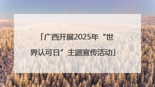 广西开展2025年“世界认可日”主题宣传活动