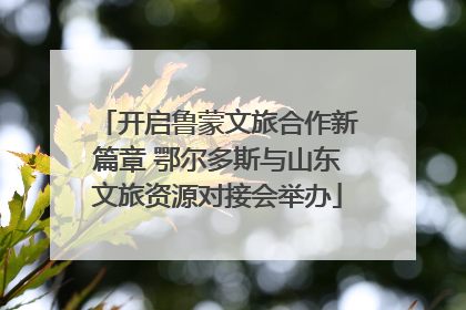 开启鲁蒙文旅合作新篇章 鄂尔多斯与山东文旅资源对接会举办