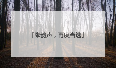 张韵声，再度当选