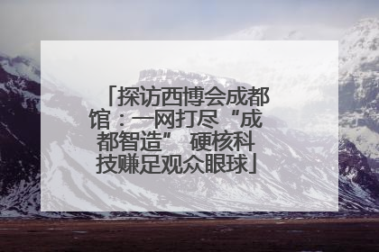 探访西博会成都馆：一网打尽“成都智造” 硬核科技赚足观众眼球
