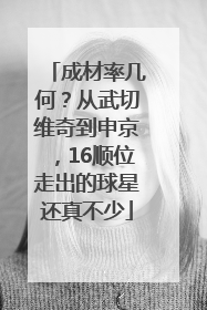 成材率几何？从武切维奇到申京，16顺位走出的球星还真不少