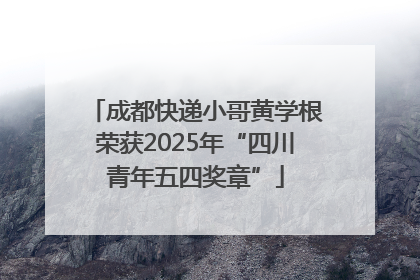成都快递小哥黄学根荣获2025年“四川青年五四奖章”
