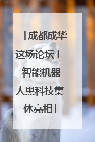 成都成华这场论坛上 智能机器人黑科技集体亮相