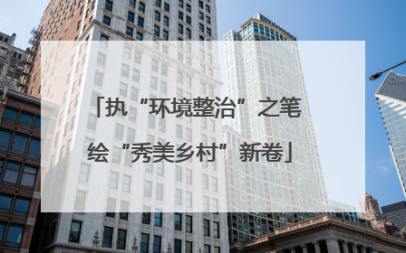 执“环境整治”之笔 绘“秀美乡村”新卷