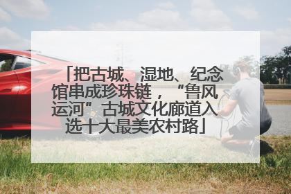 把古城、湿地、纪念馆串成珍珠链，“鲁风运河”古城文化廊道入选十大最美农村路