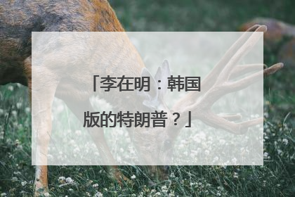 李在明：韩国版的特朗普？