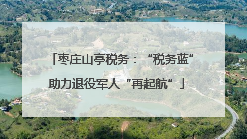枣庄山亭税务：“税务蓝”助力退役军人“再起航”