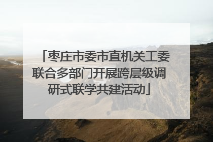 枣庄市委市直机关工委联合多部门开展跨层级调研式联学共建活动