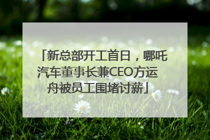 新总部开工首日，哪吒汽车董事长兼CEO方运舟被员工围堵讨薪