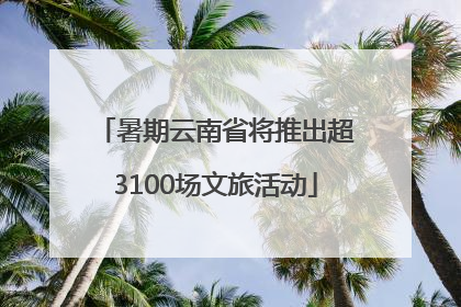 暑期云南省将推出超3100场文旅活动