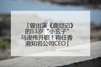 曾出演《鹿鼎记》的53岁“小玄子”马浚伟升职！将任香港知名公司CEO