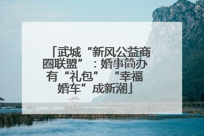 武城“新风公益商圈联盟”：婚事简办有“礼包” “幸福婚车”成新潮