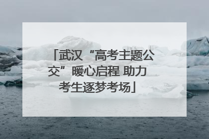 武汉“高考主题公交”暖心启程 助力考生逐梦考场
