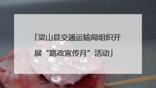梁山县交通运输局组织开展“路政宣传月”活动