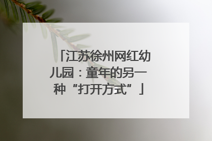 江苏徐州网红幼儿园：童年的另一种“打开方式”
