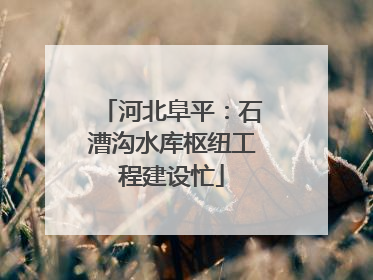 河北阜平：石漕沟水库枢纽工程建设忙