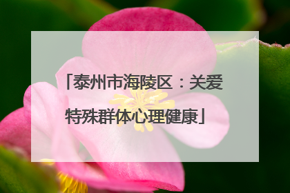 泰州市海陵区：关爱特殊群体心理健康