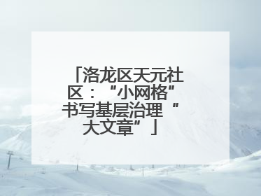 洛龙区天元社区：“小网格”书写基层治理“大文章”