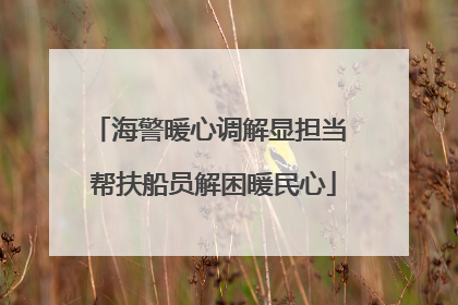 海警暖心调解显担当 帮扶船员解困暖民心