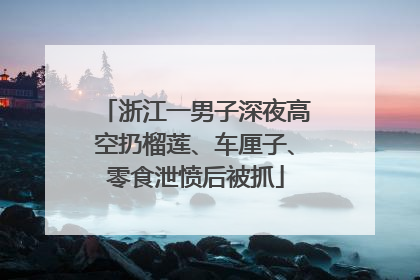 浙江一男子深夜高空扔榴莲、车厘子、零食泄愤后被抓