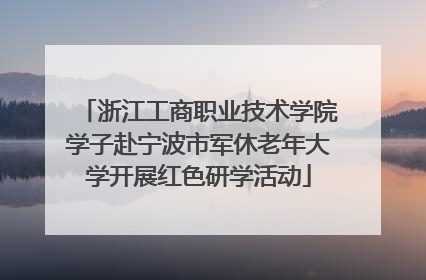 浙江工商职业技术学院学子赴宁波市军休老年大学开展红色研学活动