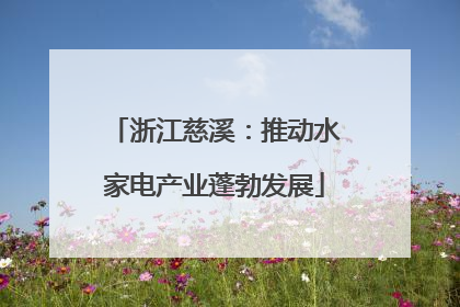 浙江慈溪：推动水家电产业蓬勃发展