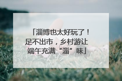 淄博也太好玩了！足不出市，乡村游让端午充满“淄”味