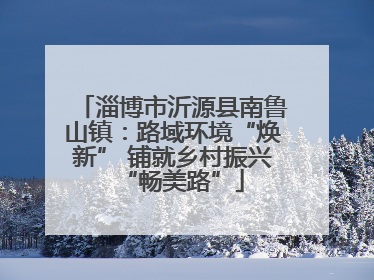 淄博市沂源县南鲁山镇：路域环境“焕新” 铺就乡村振兴“畅美路”