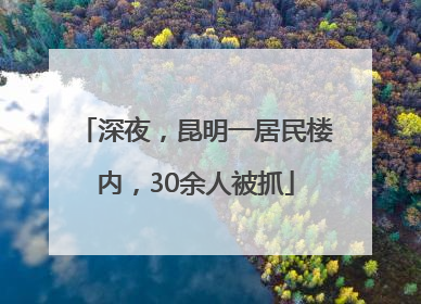 深夜，昆明一居民楼内，30余人被抓