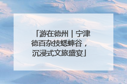 游在德州｜宁津德百杂技蟋蟀谷，沉浸式文旅盛宴