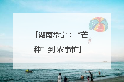 湖南常宁：“芒种”到 农事忙
