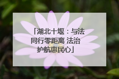 湖北十堰：与法同行零距离 法治护航惠民心
