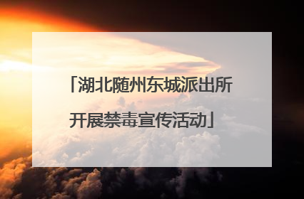 湖北随州东城派出所开展禁毒宣传活动