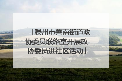 滕州市善南街道政协委员联络室开展政协委员进社区活动