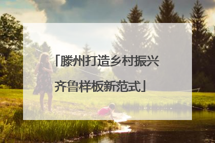 滕州打造乡村振兴齐鲁样板新范式