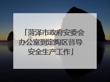 菏泽市政府安委会办公室到定陶区督导安全生产工作