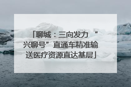 聊城：三向发力 “兴聊号”直通车精准输送医疗资源直达基层