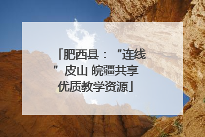 肥西县：“连线”皮山 皖疆共享优质教学资源